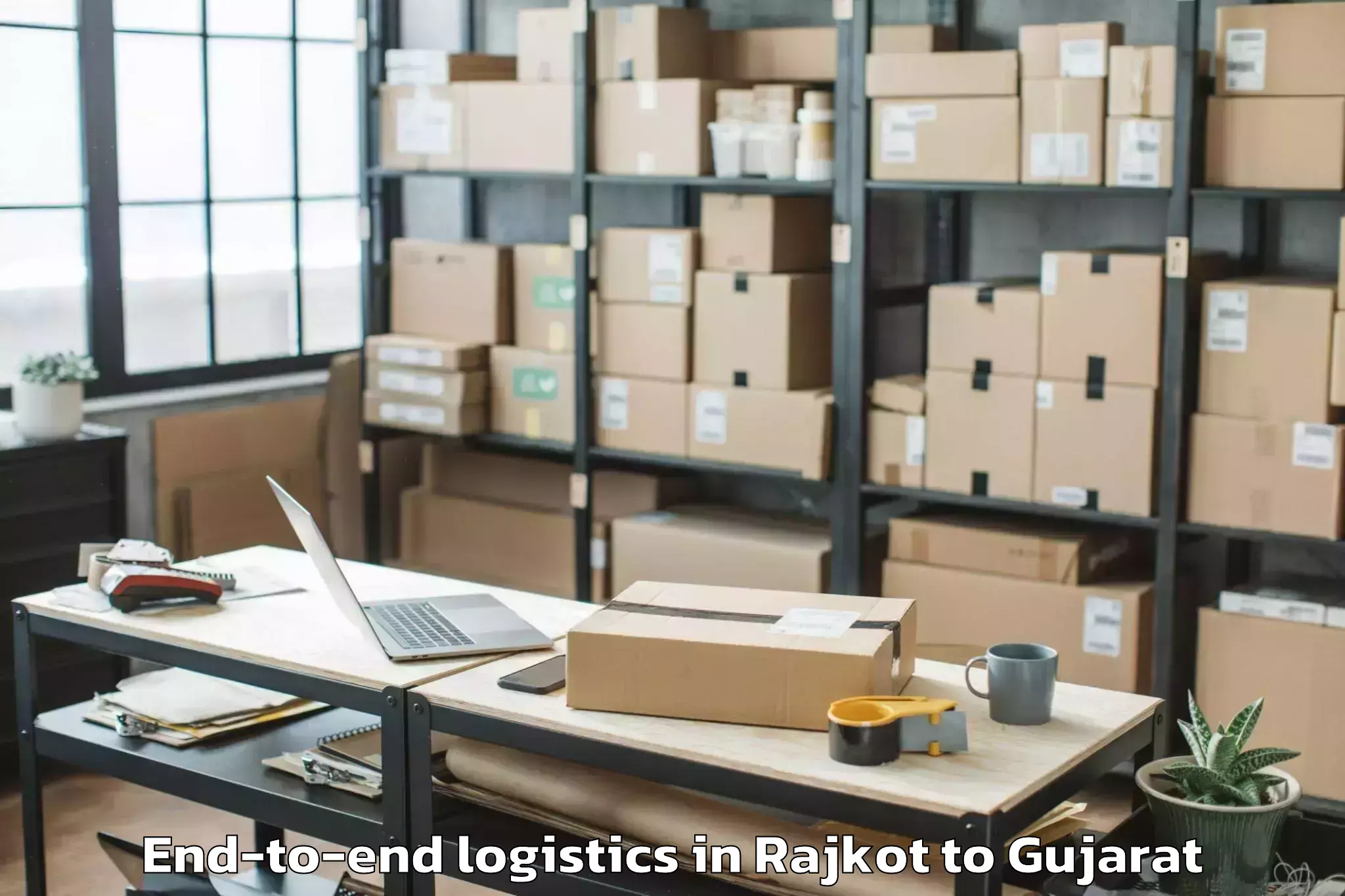 Top Rajkot to Mendarda End To End Logistics Available